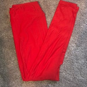 Red lularoe leggings